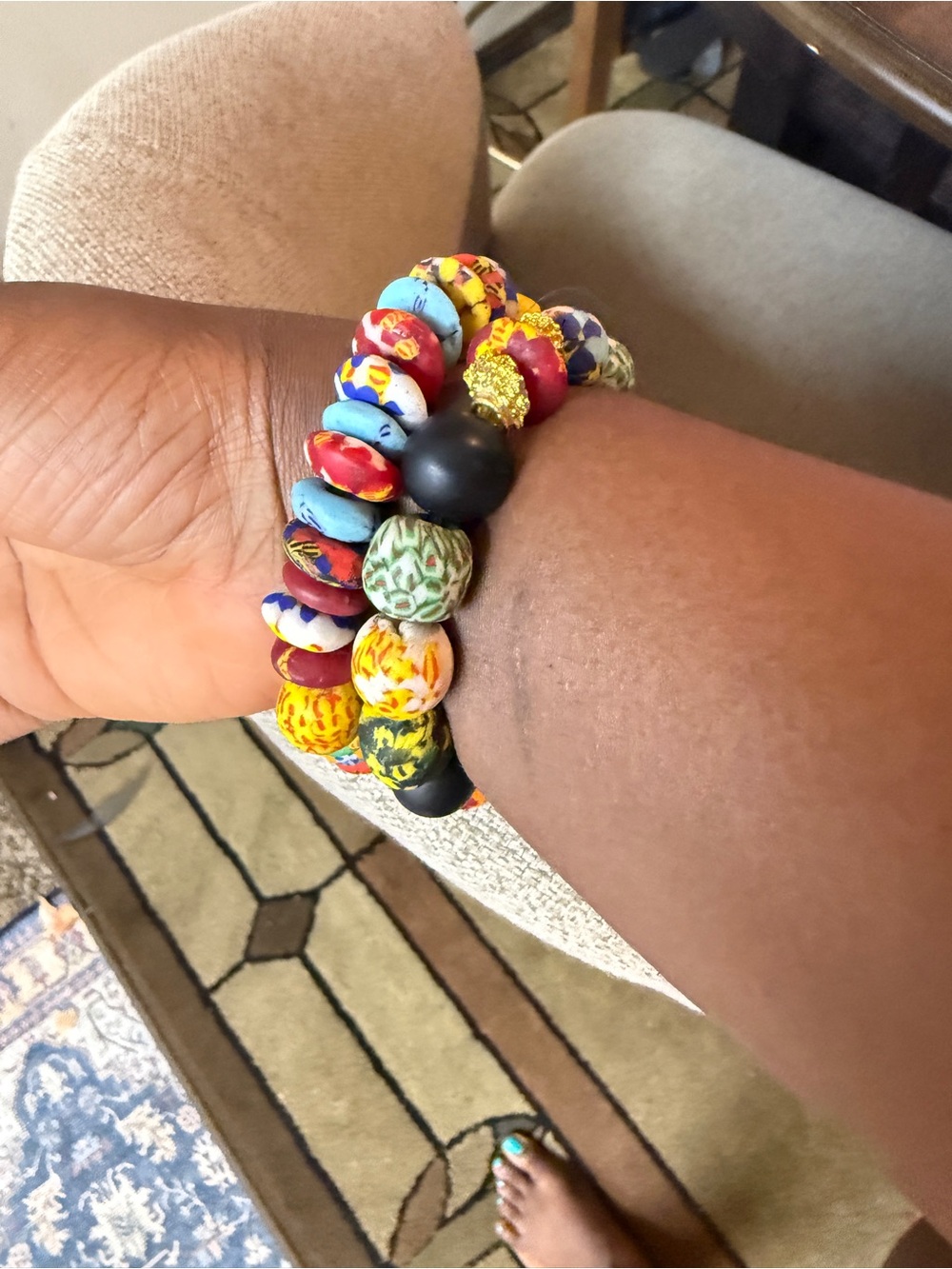 Colorful Bead Stretch Bracelet Set - Multicolor - Picture 3 of 3